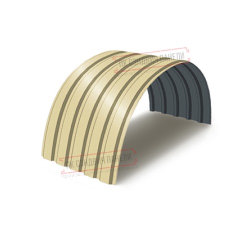 Профнастил МП35-0.5, Ширина-1035, Полиэстер RAL1014