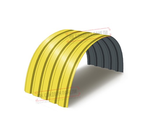 Профнастил МП35-0.45, Ширина-1035, Полиэстер RAL1018