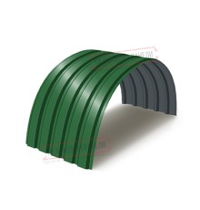 Профнастил МП35-0.45, Ширина-1035, Полиэстер RAL6002