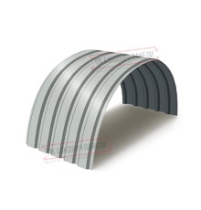 Профнастил МП35-0.5, Ширина-1035, Полиэстер RAL7047