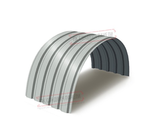 Профнастил МП35-0.5, Ширина-1035, Полиэстер RAL7035