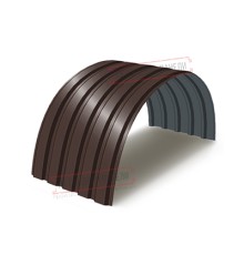 Профнастил МП35-0.45, Ширина-1035, Полиэстер RAL8017