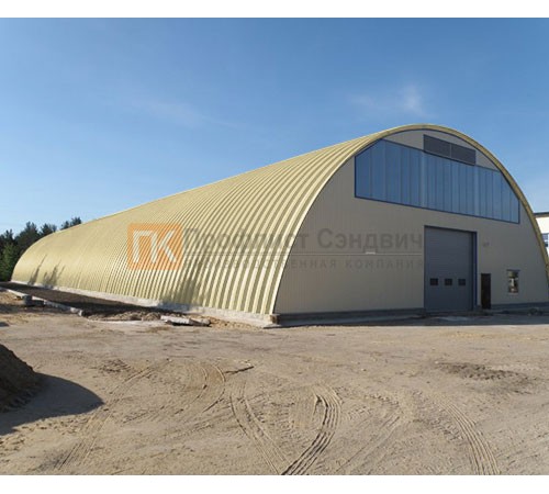 Профнастил H114ПГ-0.95, для бескаркасных ангаров, Полиэстер RAL 1014