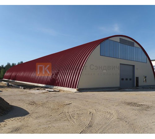 Профнастил H114ПГ-1.2, для бескаркасных ангаров, Полиэстер RAL 3005