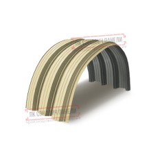 Профнастил H112ПГ-1.1, для бескаркасных ангаров, Полиэстер RAL 1014