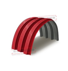 Профнастил H114ПГ-1.0, для бескаркасных ангаров, Полиэстер RAL 3020