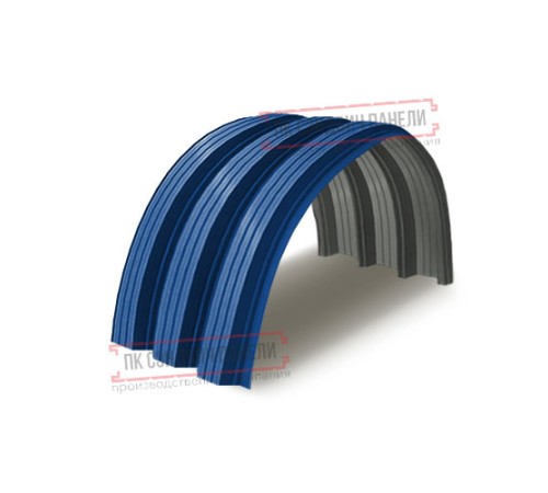 Профнастил H112ПГ-0.95, для бескаркасных ангаров, Полиэстер RAL 5005