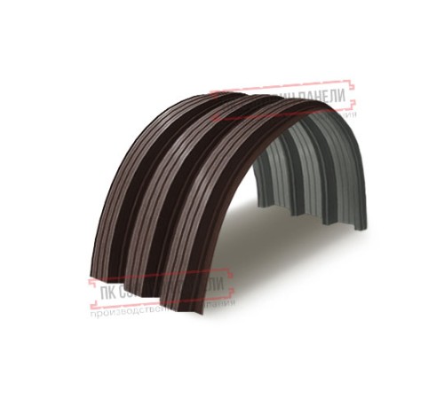 Профнастил H112ПГ-0.7, для бескаркасных ангаров, Полиэстер RAL 8017.