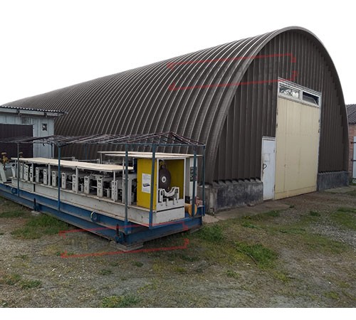 Профнастил H112ПГ-0.65, для бескаркасных ангаров, Полиэстер RR32