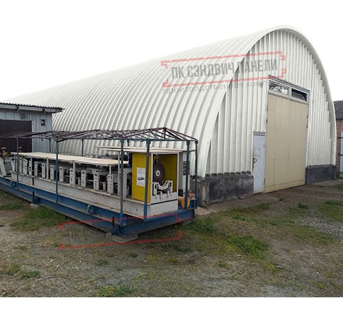 Профнастил H112ПГ-0.65, для бескаркасных ангаров, Полиэстер RAL 9003.