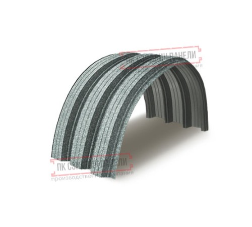 Профнастил H114ПГ-0.95, для бескаркасных ангаров, Оцинкованный