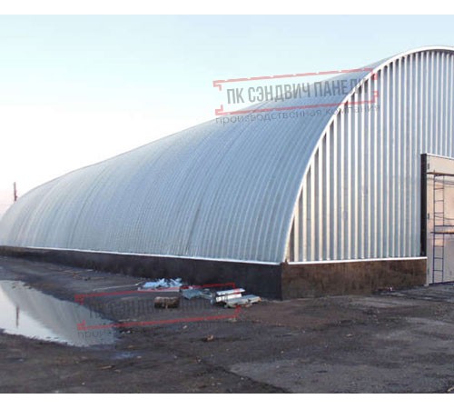 Профнастил H114ПГ-0.95, для бескаркасных ангаров, Оцинкованный