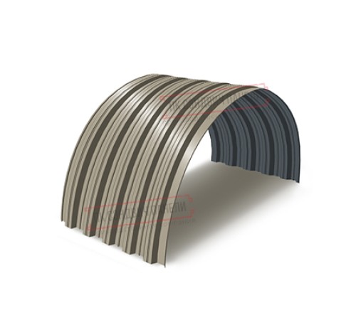 Профнастил НС35ПГ-0.5, Ширина-1100, Полиэстер RAL1035