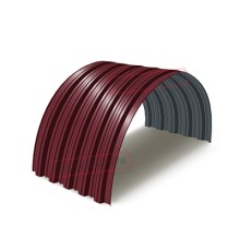 Профнастил НС35ПГ-0.45, Ширина-1100, Полиэстер/Двусторонний RAL3005