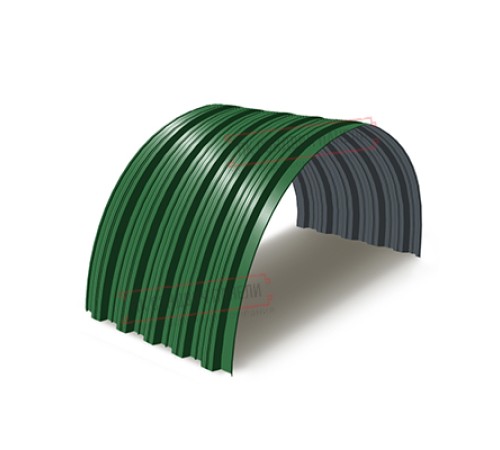 Профнастил НС35ПГ-0.45, Ширина-1100, Полиэстер RAL6002