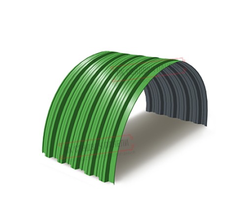 Профнастил НС35ПГ-0.5, Ширина-1100, Полиэстер RAL6018