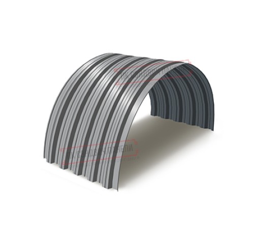 Профнастил НС35ПГ-0.45, Ширина-1100, Полиэстер RAL7004