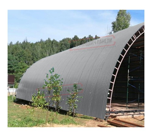 Профнастил НС35ПГ-0.45, Ширина-1100, Полиэстер RAL7004