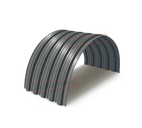 Профнастил НС35ПГ-0.45, Ширина-1100, Полиэстер RAL7005