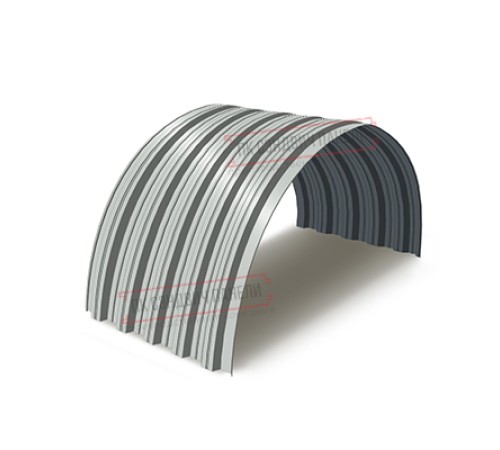 Профнастил НС35ПГ-0.5, Ширина-1100, Полиэстер RAL7035