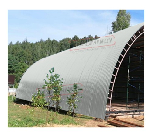 Профнастил НС35ПГ-0.5, Ширина-1100, Полиэстер RAL7035