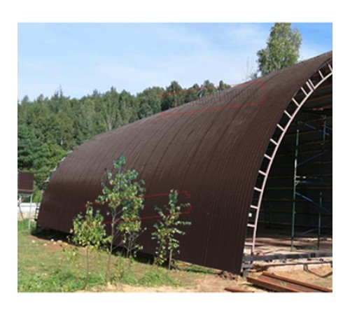 Профнастил НС35ПГ-0.65, Ширина-1100, Полиэстер RAL8017