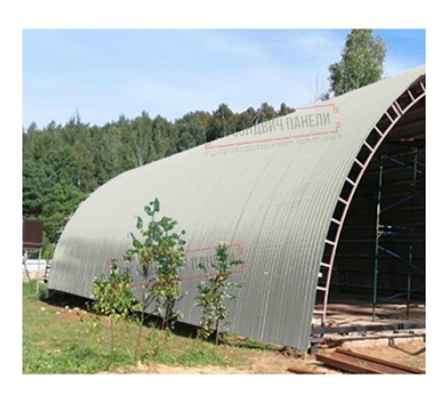 Профнастил НС35ПГ-0.45, Ширина-1100, Полиэстер RAL9002