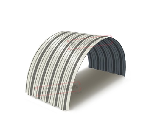 Профнастил НС35ПГ-0.6, Ширина-1100, Полиэстер RAL9003