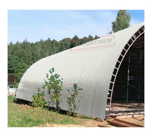 Профнастил НС35ПГ-0.6, Ширина-1100, Полиэстер RAL9003