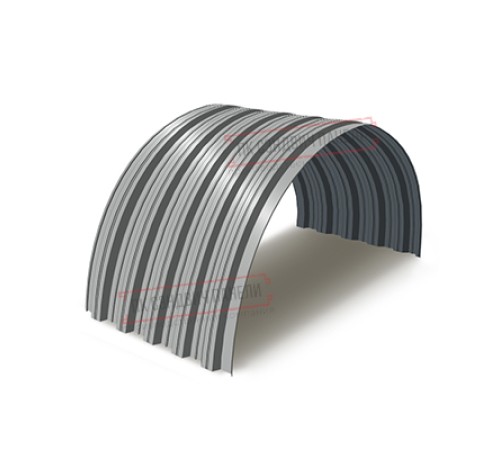 Профнастил НС35ПГ-0.5, Ширина-1100, Полиэстер RAL9006