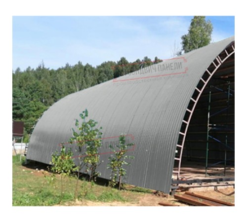 Профнастил НС35ПГ-0.5, Ширина-1100, Полиэстер RAL9006