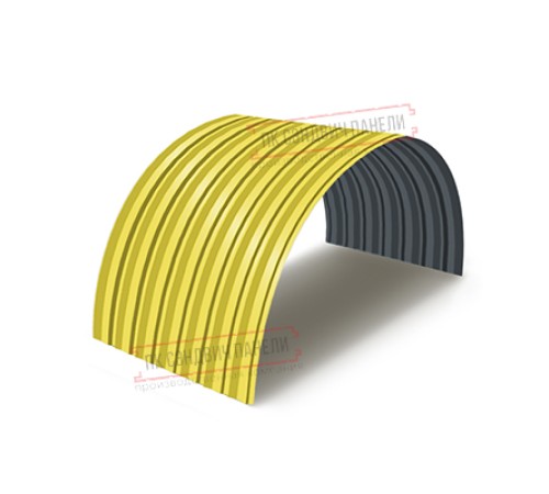 Профнастил С-15ПГ-1190-0.6 (с гранью) Полиэстер RAL 1018