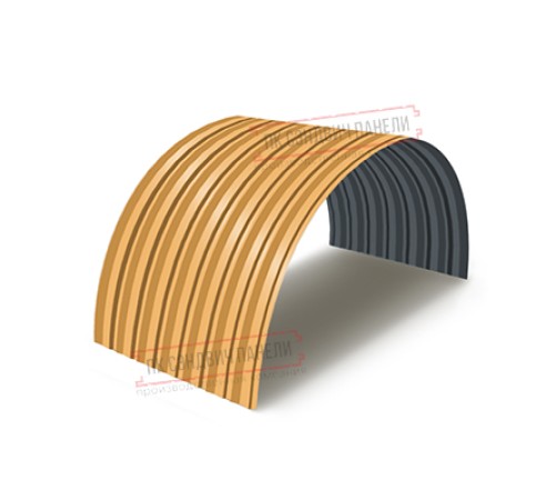 Профнастил С-15ПГ-1190-0.45 (с гранью) Полиэстер/Двусторонний RAL 1034