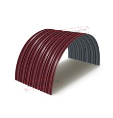 Профнастил С-15ПГ-1190-0.5 (с гранью) Полиэстер RAL 3005