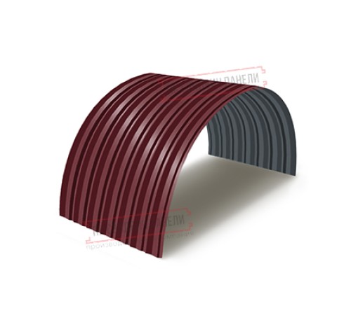 Профнастил С-15ПГ-1190-0.45 (с гранью) Полиэстер/Двусторонний RAL 3005
