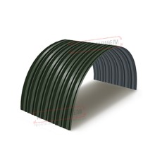 Профнастил С-15ПГ-1190-0.4 (с гранью) Полиэстер RAL 6020