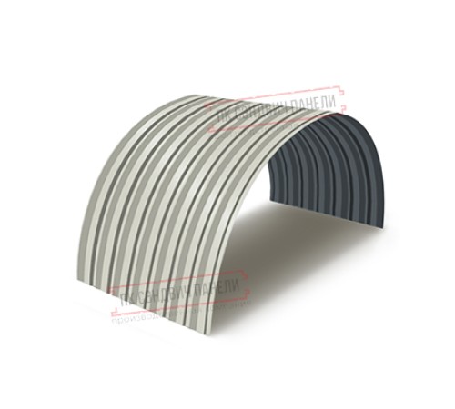 Профнастил С-15ПГ-1190-0.4 (с гранью) Полиэстер RAL 9002