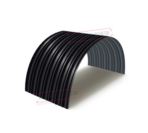 Профнастил С-15ПГ-1190-0.4 (с гранью) Полиэстер RAL 9005