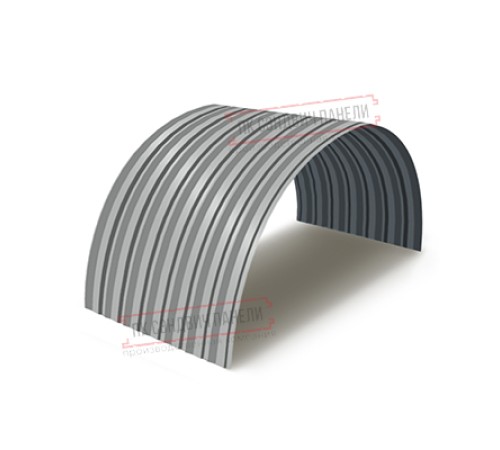 Профнастил С-15ПГ-1190-0.45 (с гранью) Полиэстер/Двусторонний RAL 9006
