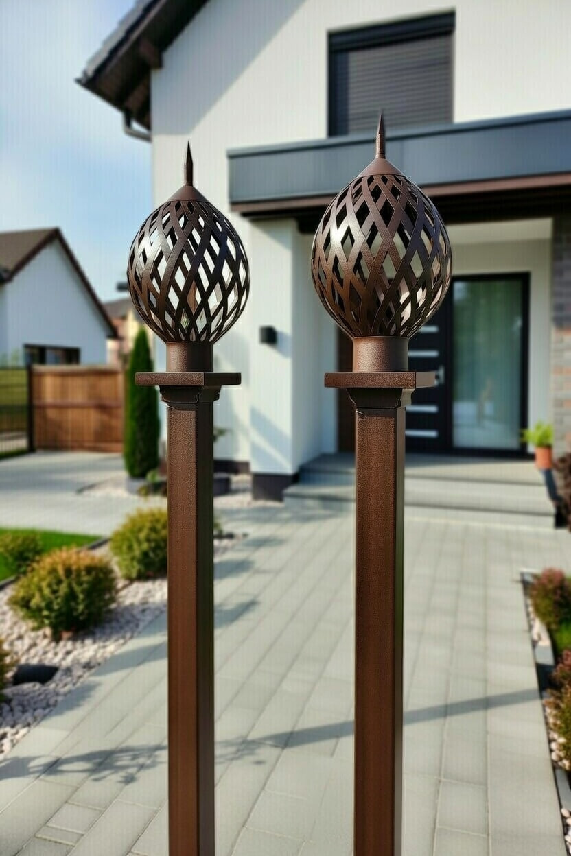 Декоративные накладки на столбы — изделия и монтаж