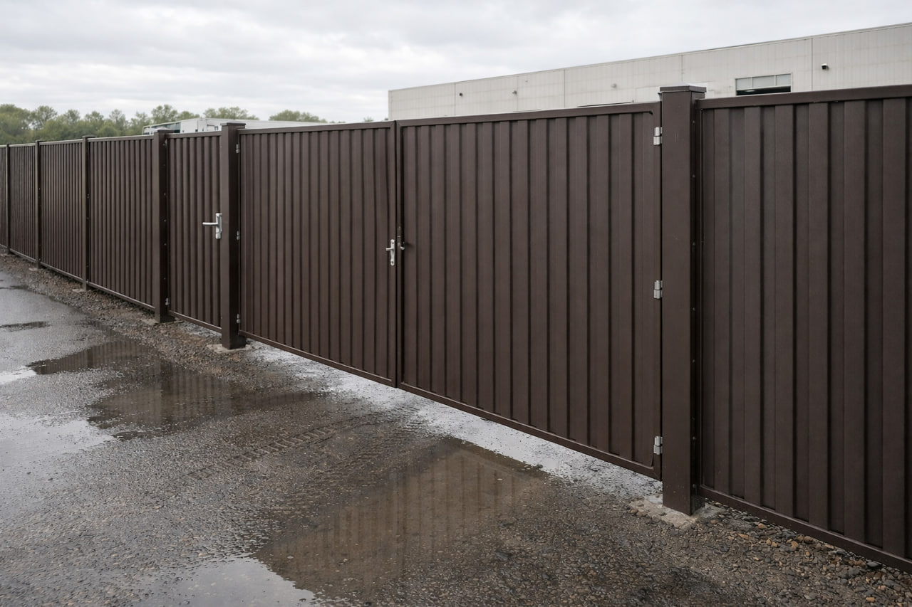 Ограждение территории: периметр, парковка, въездная группа