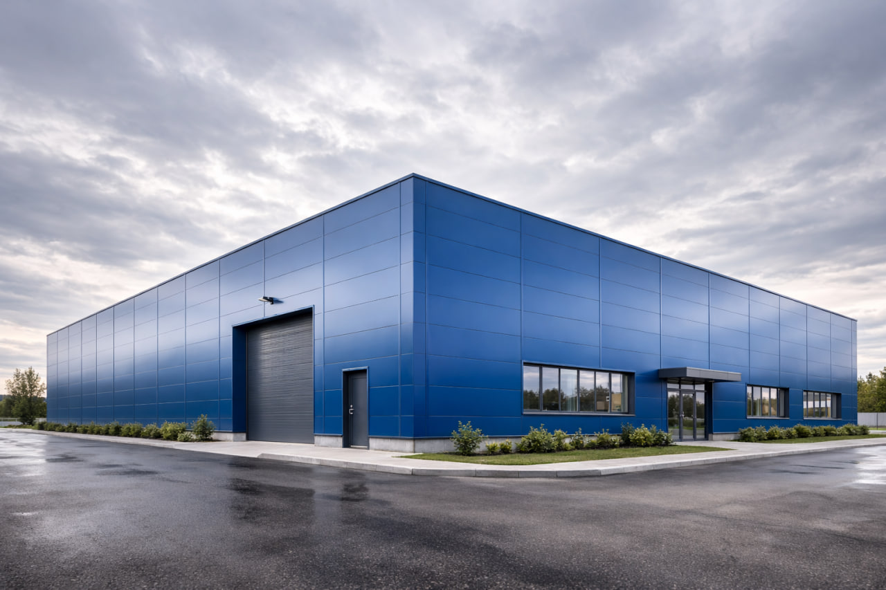 Сэндвич-панели без замков из ППУ для коммерческого строительства