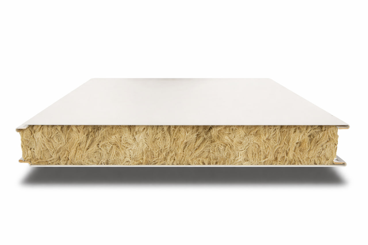 Гладкие сэндвич-панели из минеральной ваты