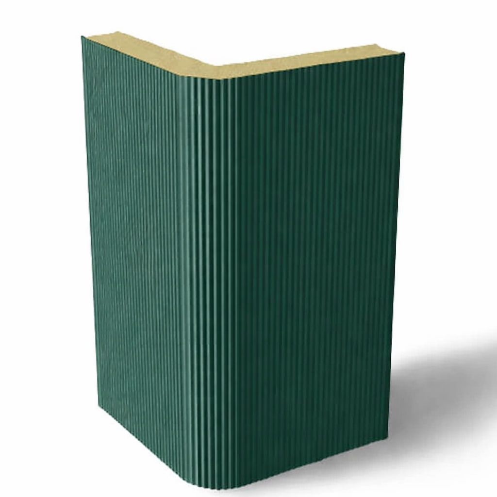 Угловая PIR-панель 50 мм RAL6005 — фото